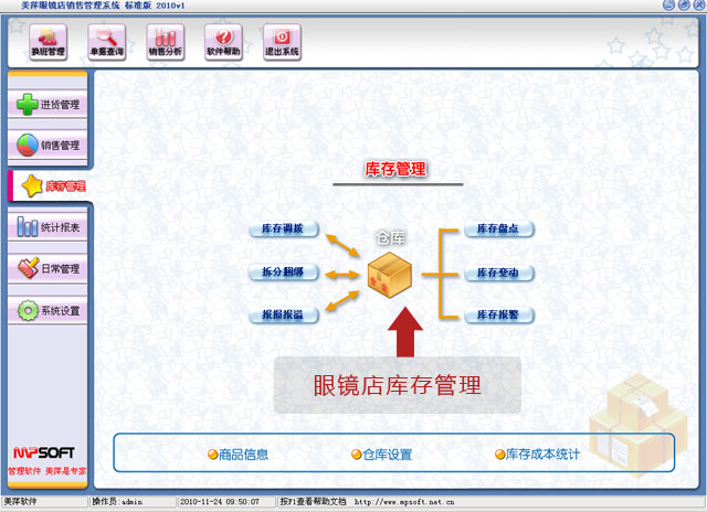 美萍眼镜店库存管理软件