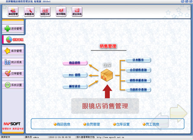 美萍眼镜店业务管理软件